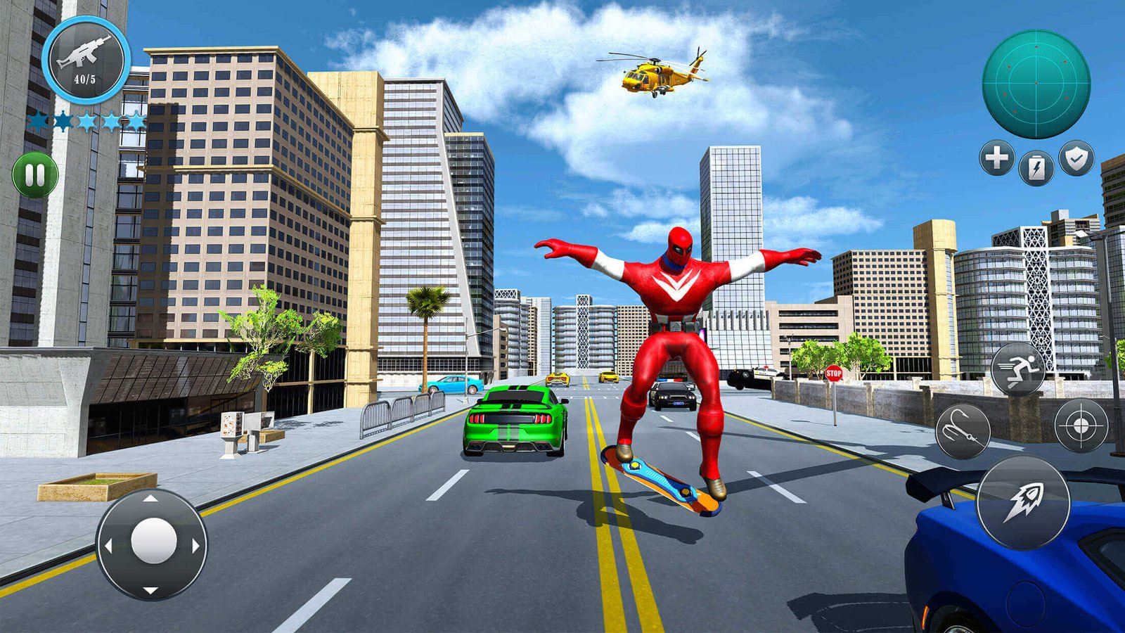 Spider Games Flying Super Hero