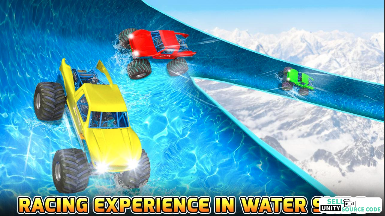 Water Slide Monster Truck Race - new free game 3d