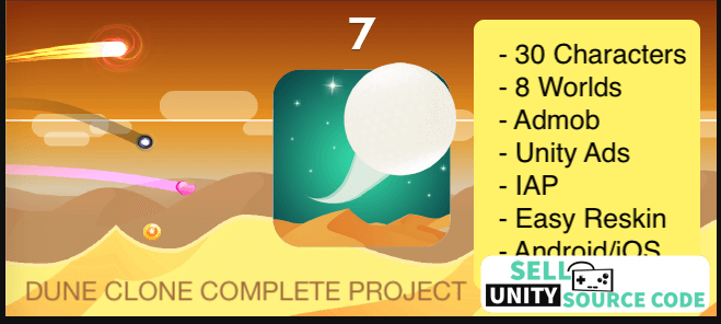 Dune clone / Tiny Wings (Top Free Game) – Complete Project