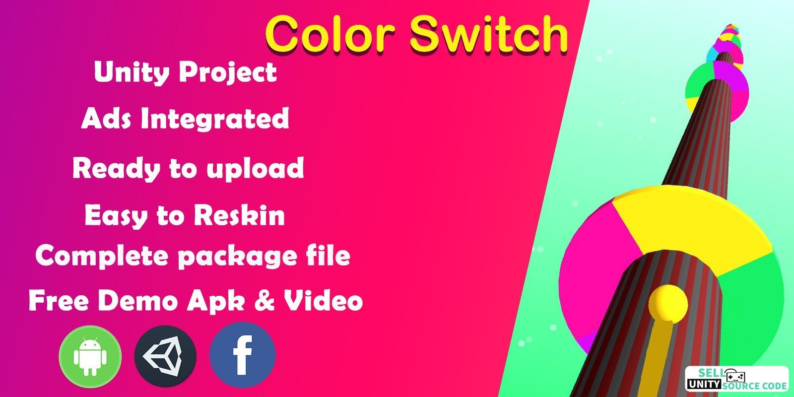 Color Switch Unity Source Code - Complete Project