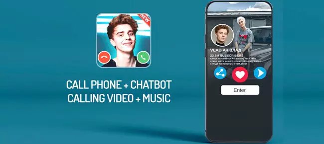Fake Video Call. Fake Chat. Music.