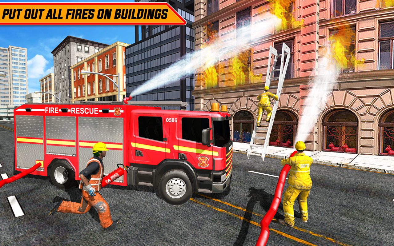 American Fire Fighter Truck : City Emergency Rescue