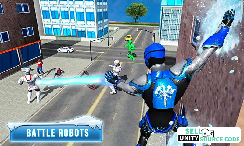 Superhero Frost Man City Rescue: Snowstorm Game