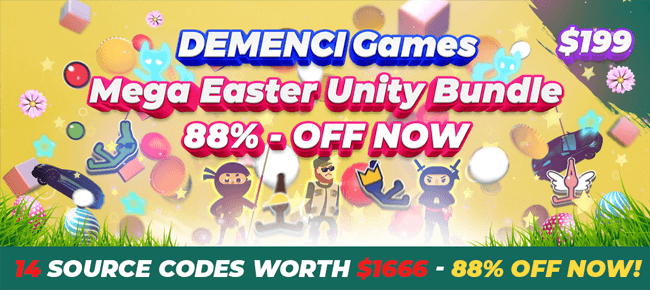 DEMENCI Games MEGA Unity Bundle: 14 Templates worth $1666