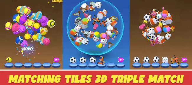 Matching Tiles 3D Triple Match