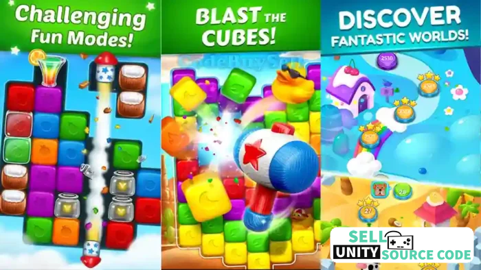 Toon Pet Crush Toy Cube Puzzle 2500 Levels – Unity Source Code