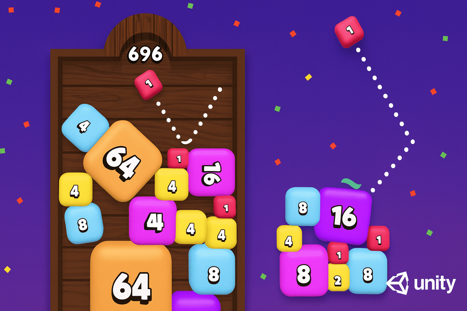 🧊 2048 Shooter Merge – Aim, Bounce & Combine! source code