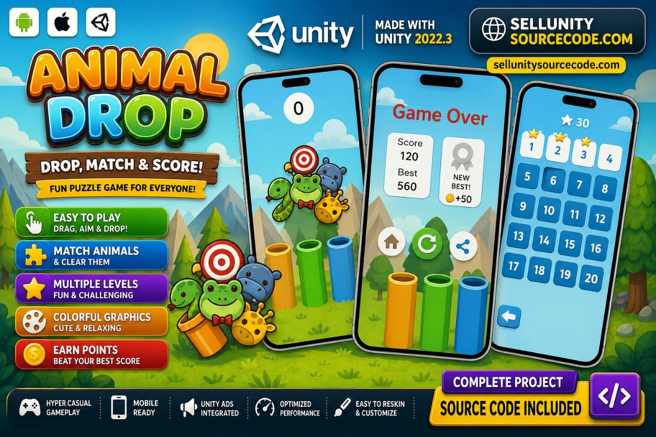 Animal Drop - Unity Source Code source code