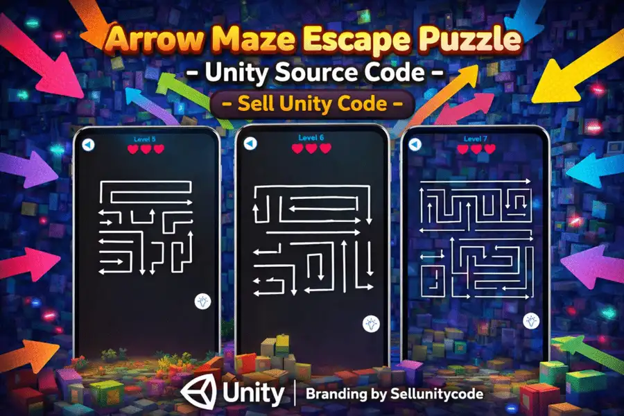 Arrow Maze Escape Puzzle – Unity Source Code source code