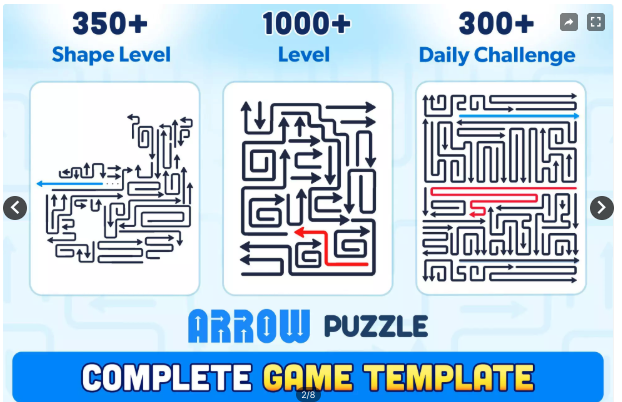 Arrow Puzzle Unity Source Code – Complete Arrow Logic Puzzle Game | SellUnitySourceCode.com screenshot 2