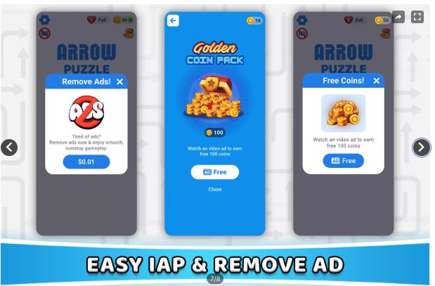 Arrow Puzzle Unity Source Code – Complete Arrow Logic Puzzle Game | SellUnitySourceCode.com screenshot 7