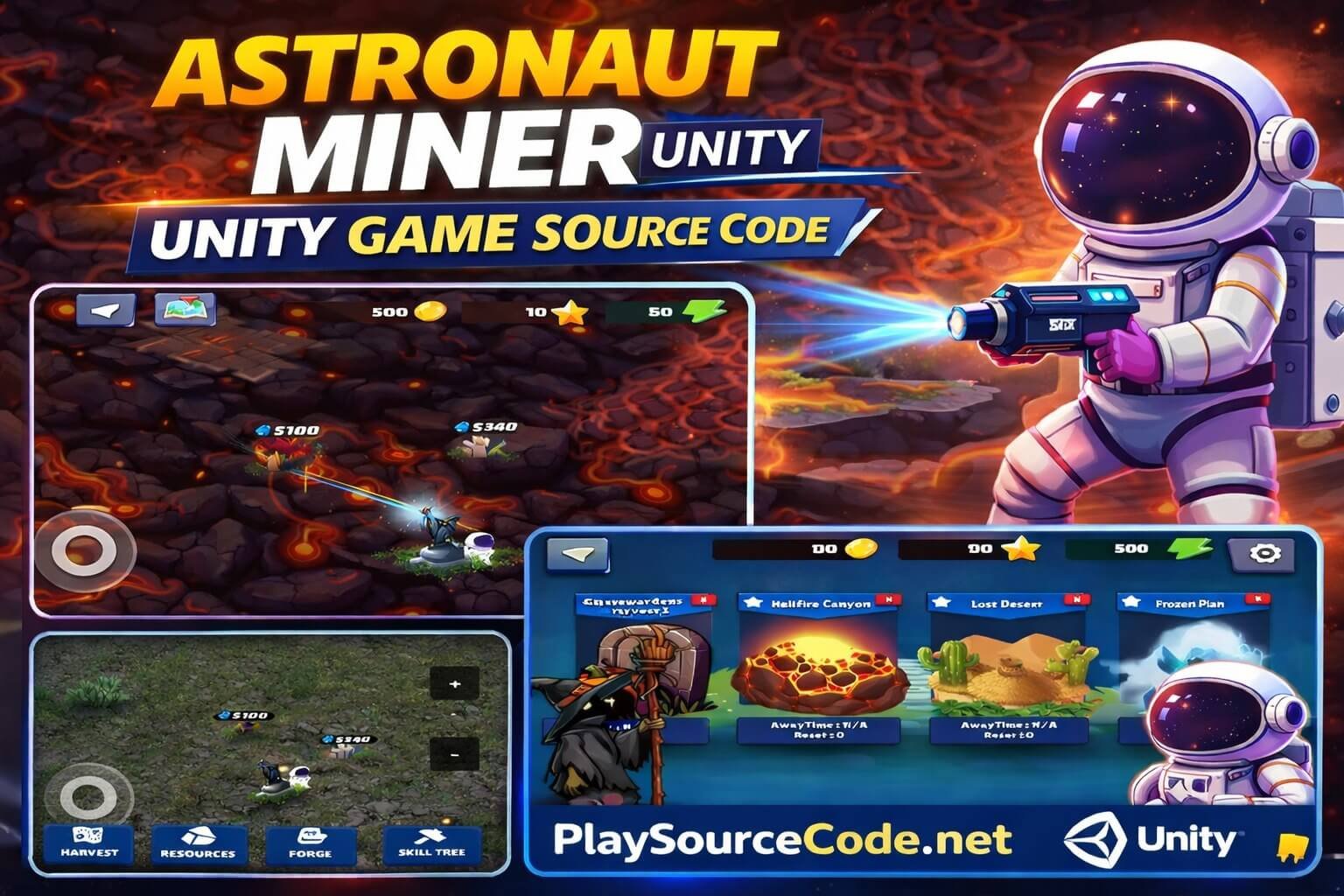 Astronaut Miner Unity Game Code source code
