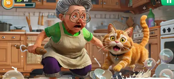 Bad Cat Simulator: Prank Gran screenshot 2