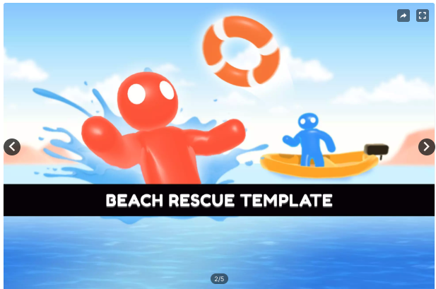 Beach Rescue | Template + Editor