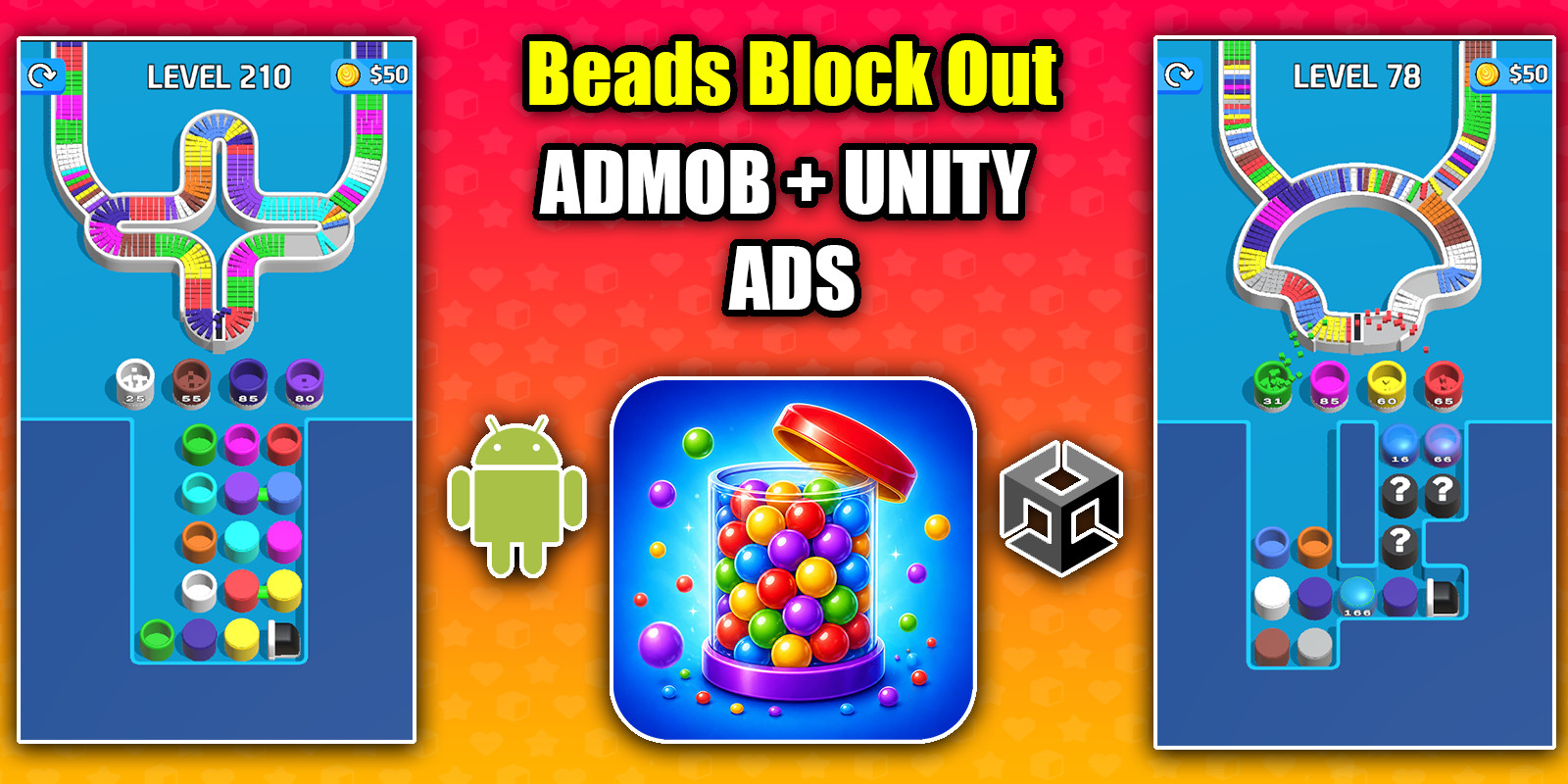 Beads Block Out Game 3D Unity Game Source Code source code