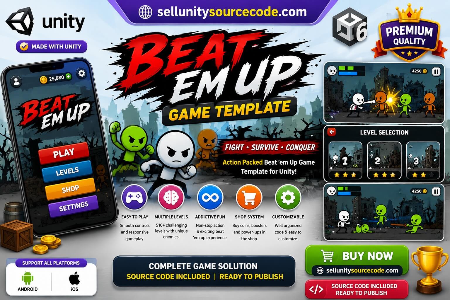 Beat Em Up - Unity Game Templete