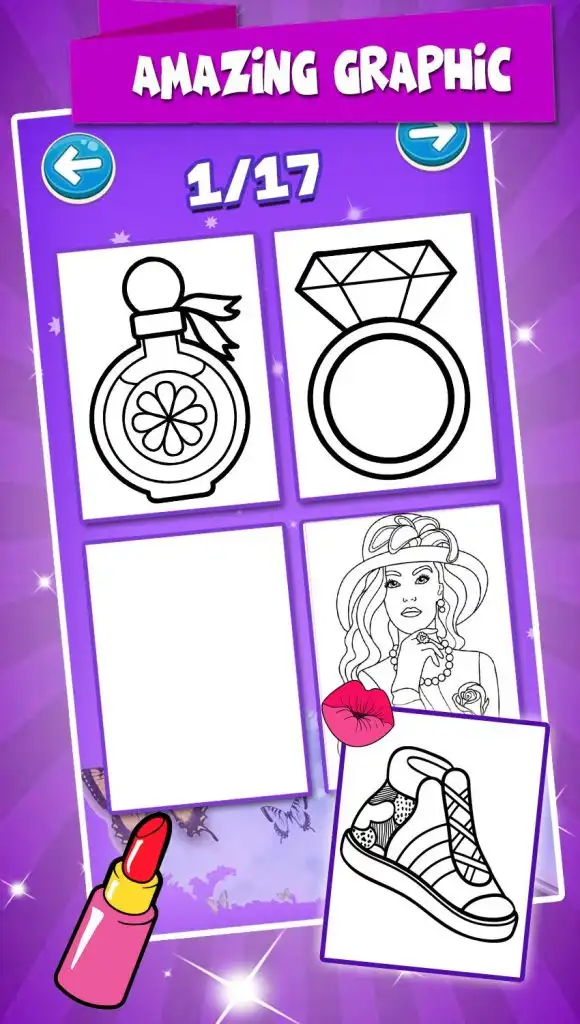 Beauty Coloring Pages – Fashion Art Game SellUnitySourceCode.com screenshot 3