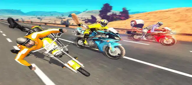 Bike Attack Race 3D – Highway Stunt Rider SellUnitySourceCode.com screenshot 2