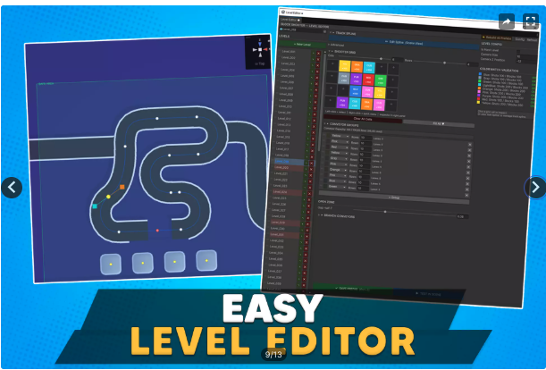 Block Shooter Unity Source Code – Color Match Conveyor Puzzle Game | SellUnitySourceCode.com screenshot 4