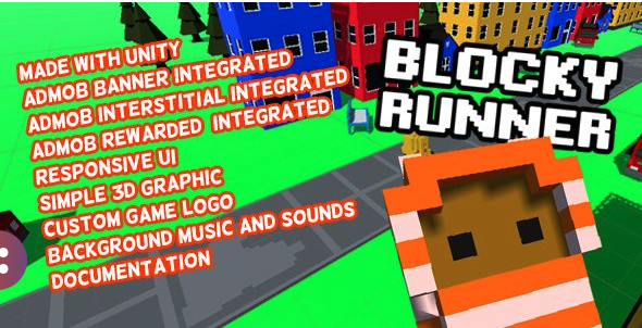 Blocky Runner - Android Game with AdMob source code