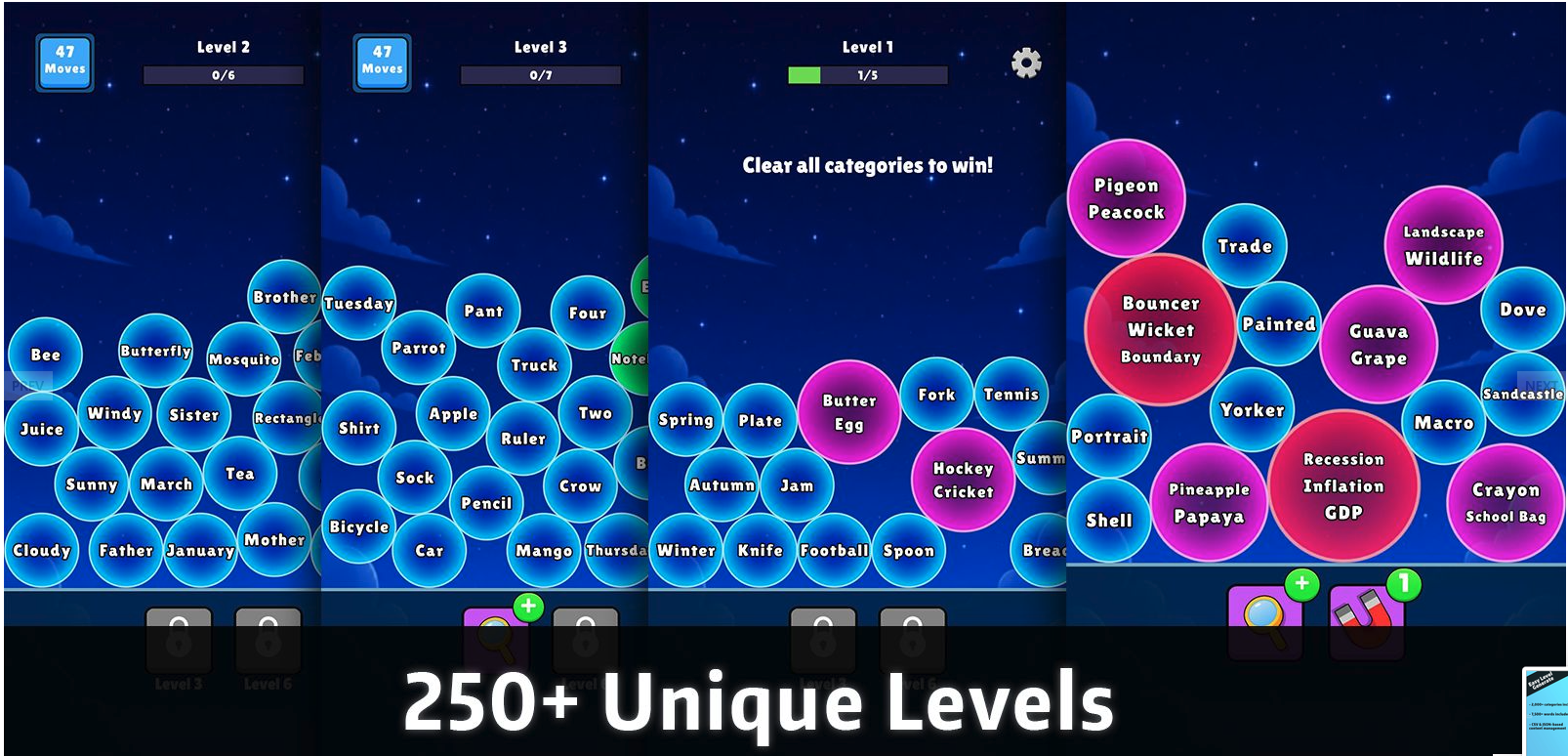 Bubble Word Sort Unity Source Code – Word Puzzle Sorting Game | SellUnitySourceCode.com screenshot 8