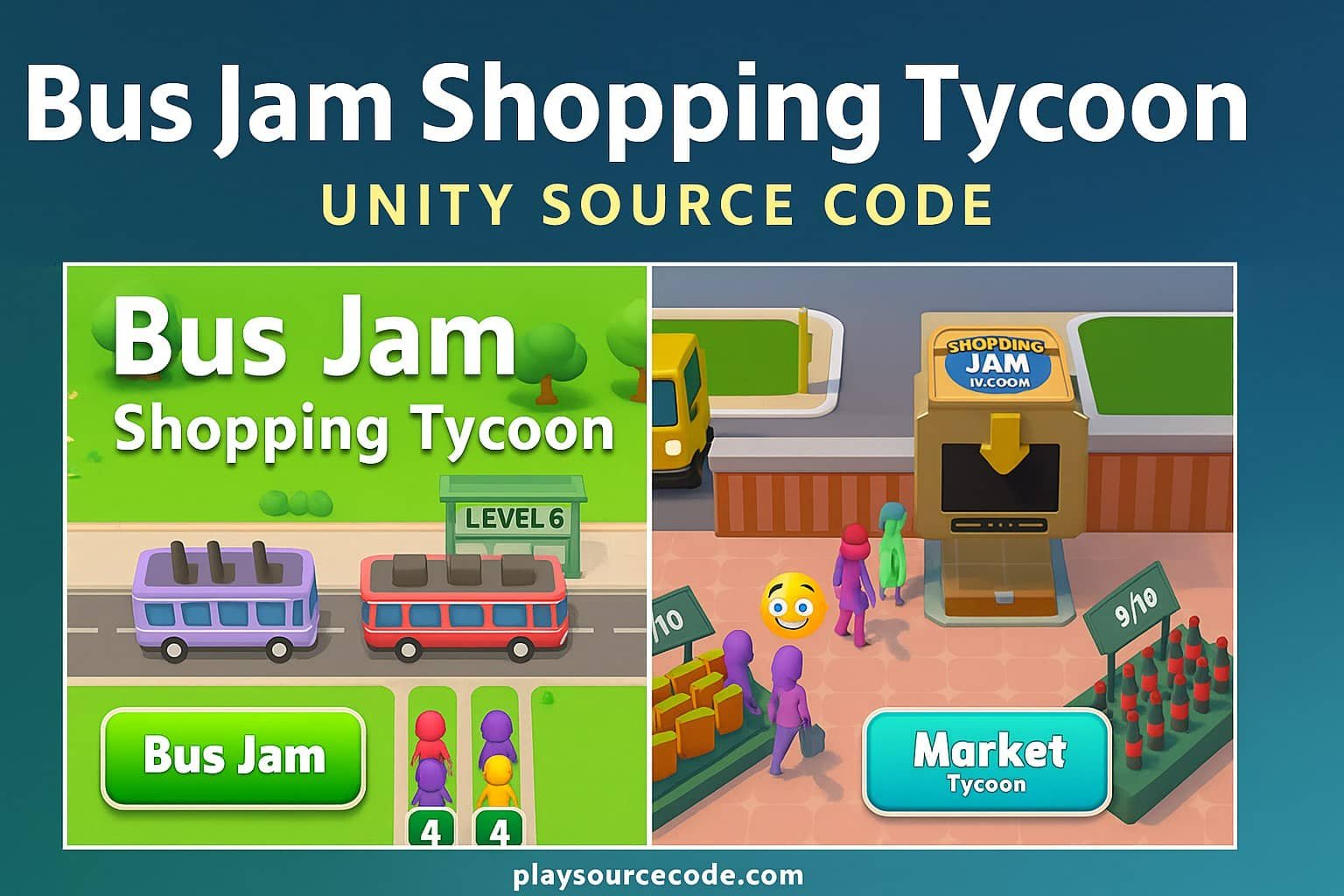 Bus jam Shopping Tycoon Unity Source Code