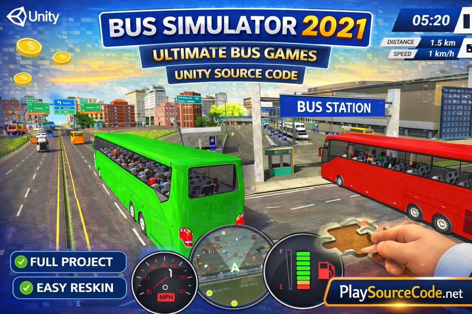 Bus Simulator 2021 – Ultimate Bus Unity Complete Project source code