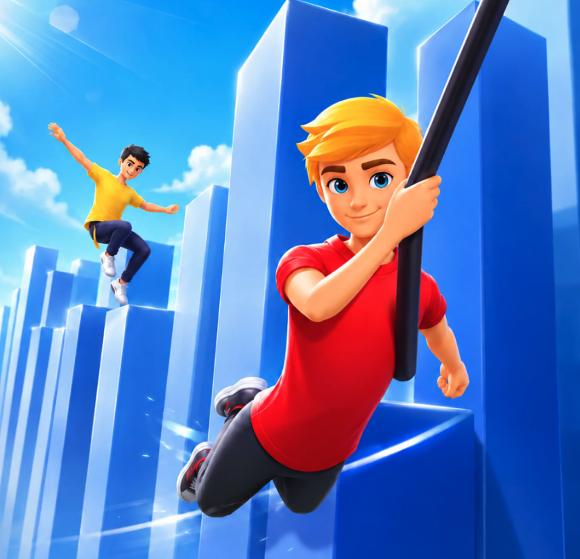 🪢 Cable Swing - Rope Swing Racing Unity Game screenshot 2