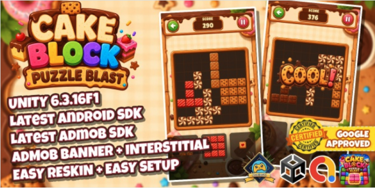 Cake Block Puzzle Blast Unity 6 source code