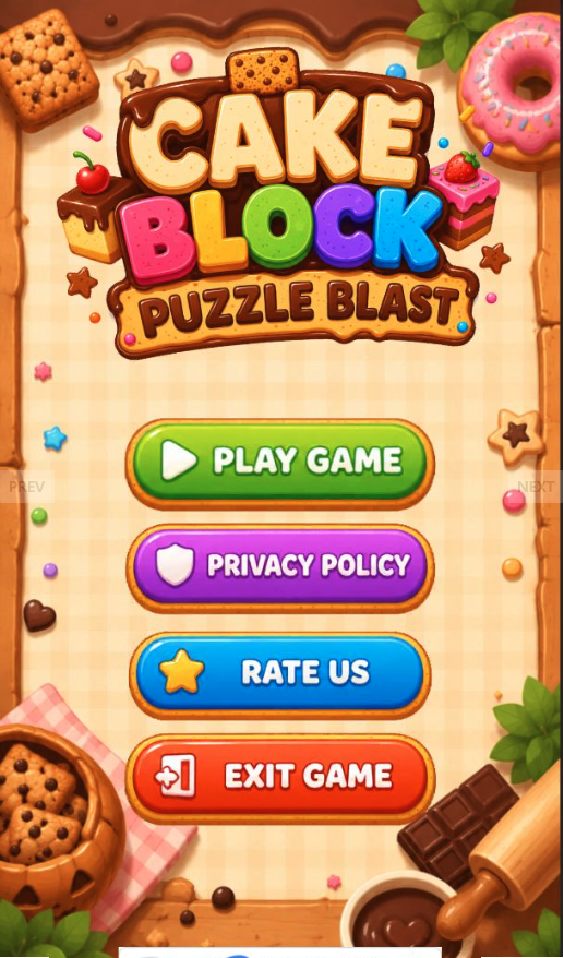 Cake Block Puzzle Blast Unity Source Code – Endless Cookie Collector Runner Game | SellUnitySourceCode.com screenshot 3