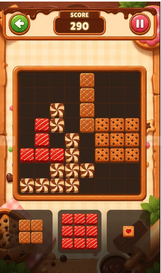 Cake Block Puzzle Blast Unity Source Code – Endless Cookie Collector Runner Game | SellUnitySourceCode.com screenshot 4