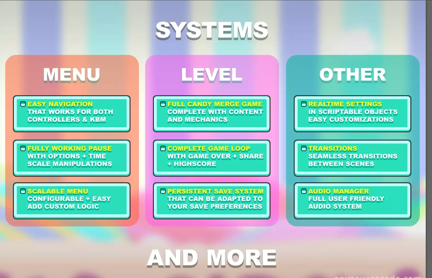 Candy Merge Unity Source Code – Merge Puzzle Game Template for Android, iOS, PC &amp; Web screenshot 9