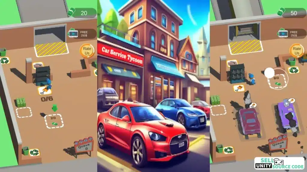Car Mechanic Tycoon idle game Sellunitysourcecode screenshot 3