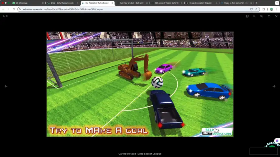 Car Rocketball Turbo Soccer League SellUnitySourceCode screenshot 4