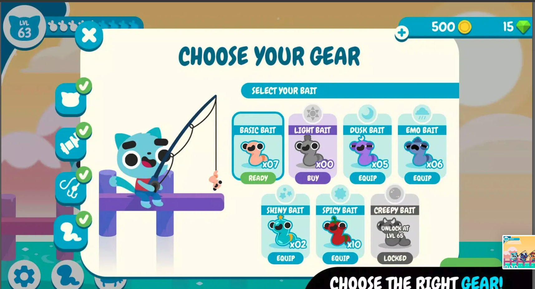 Cat Fish Unity Source Code – Cozy Cat Fishing Simulator Game Template for Android &amp; iOS screenshot 4