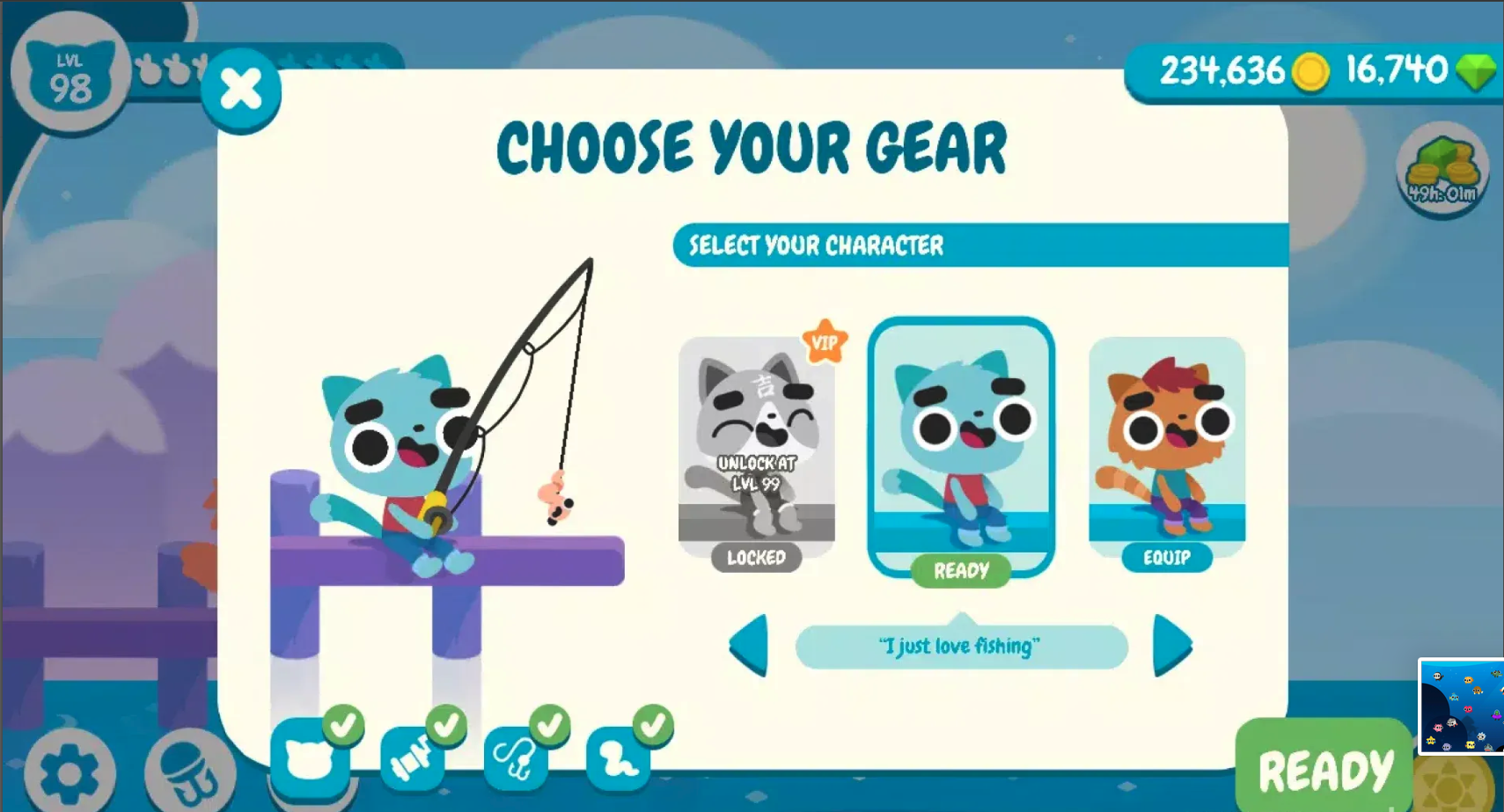 Cat Fish Unity Source Code – Cozy Cat Fishing Simulator Game Template for Android &amp; iOS screenshot 8