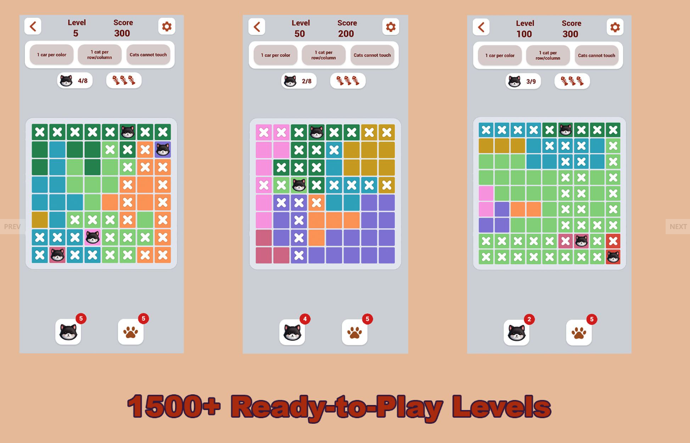Catdoku Unity Source Code – 1500 Levels + Level Editor Logic Puzzle Game Template | sellunitysourcecode.com screenshot 8