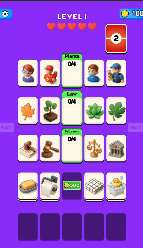 Category Sort Match Puzzle Game Unity Source Code screenshot 5
