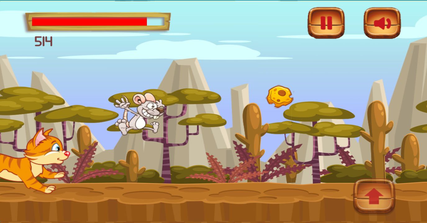 Cheesy Run - Unity Game Source Code Run as fast as you can and don’t let the cat catch you! screenshot 5