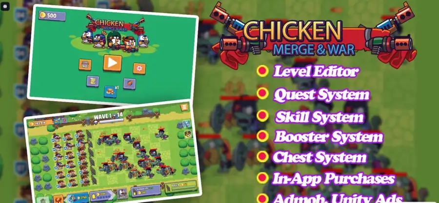Chicken Merge - Unity Complete Game Template SellUnitySourceCode screenshot 2