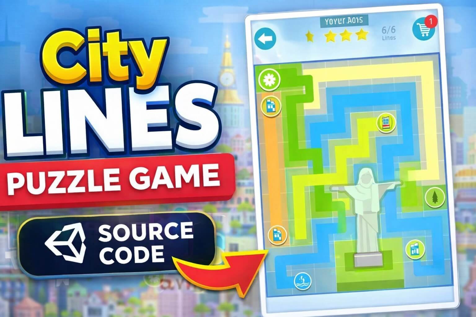 City Lines Puzzle Unity Source code source code