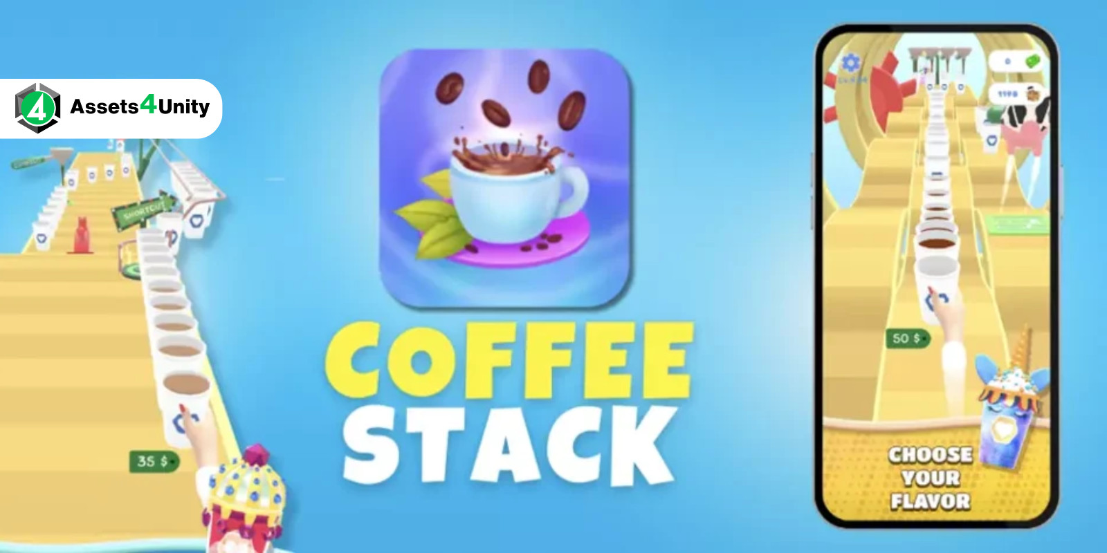 Coffee Stack 3D Game - Unity Source Code screenshot 2