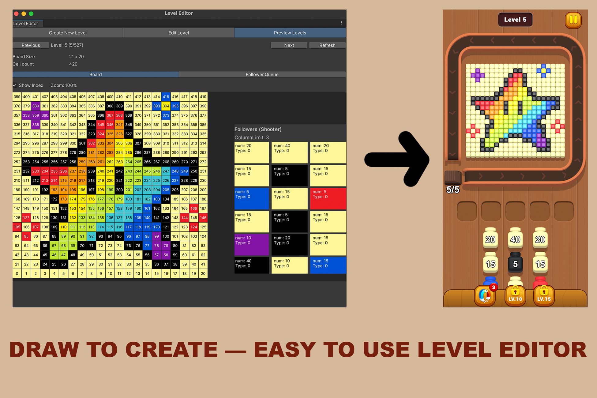 Color Cube Shooter - 500 Levels Editor Unity screenshot 5