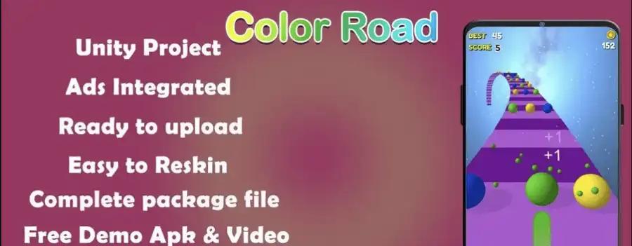 🎨 Color Road 3D – Complete Unity Source Code | SellUnitySourceCode.com source code