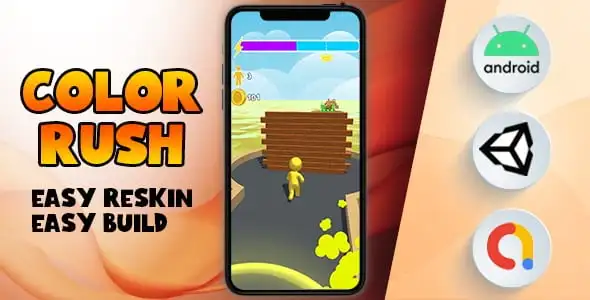 🌈 Color Rush – Complete Unity Source Code | SellUnitySourceCode.com screenshot 2