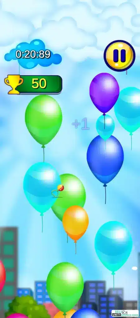 Colour Balloon Popper 3D – Fun Unity Game SellUnitySourceCode.com screenshot 4