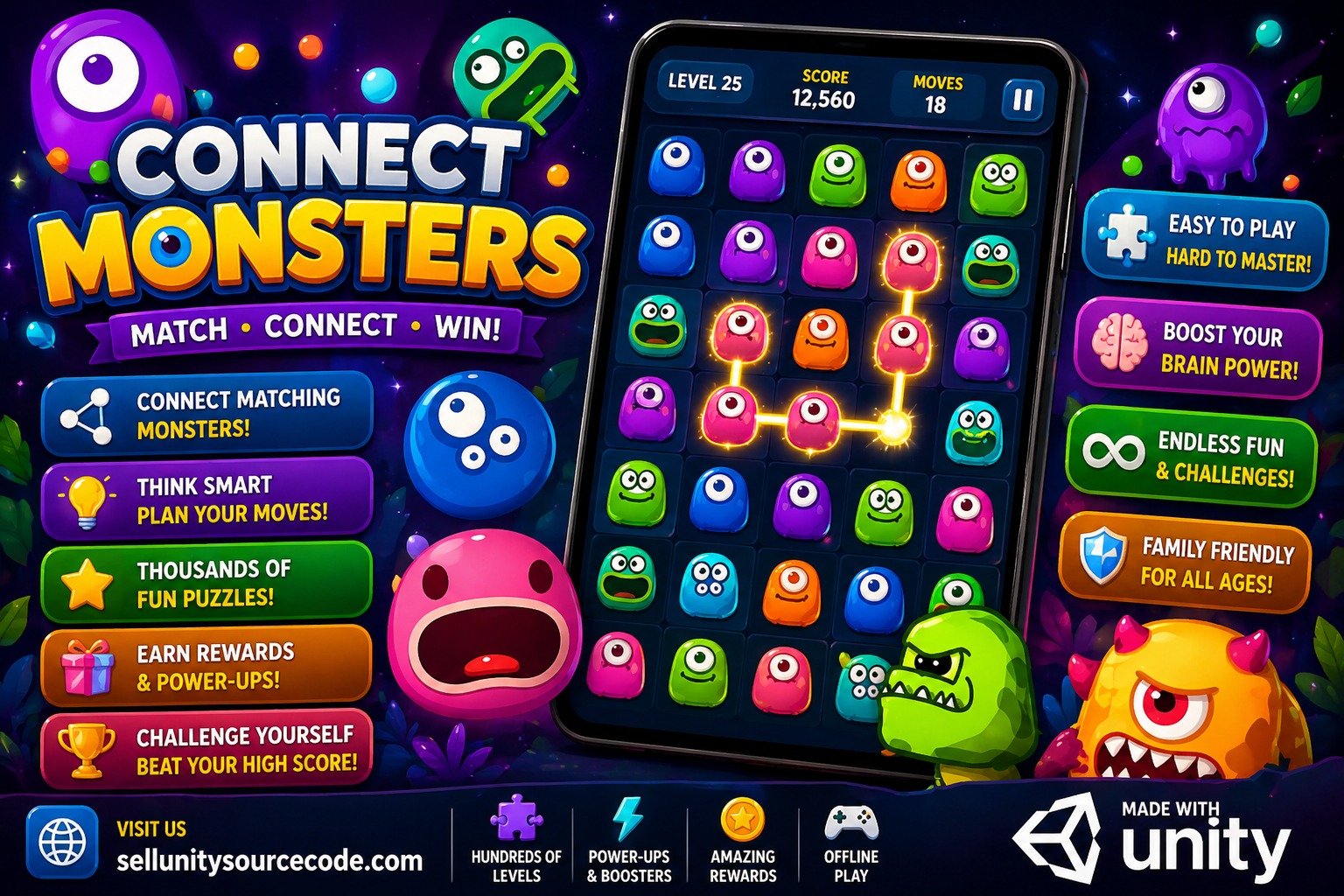 Connect Monsters source code
