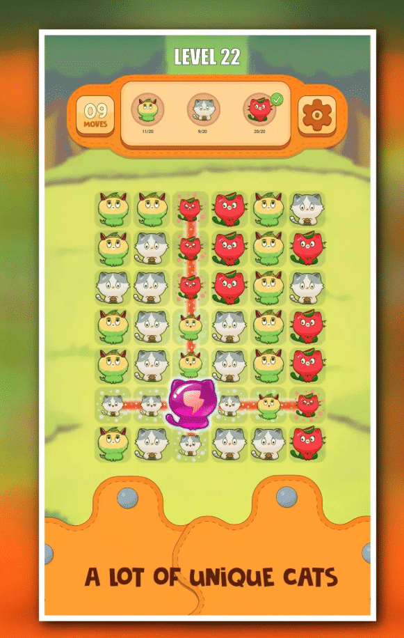 Connect Two Cats Classic – Relaxing Connect Puzzle Game screenshot 2