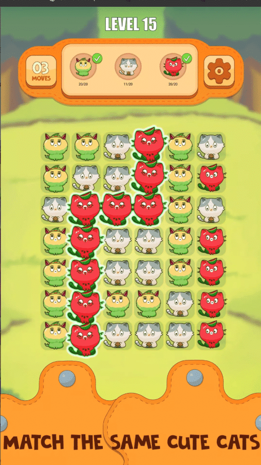 Connect Two Cats Classic – Relaxing Connect Puzzle Game screenshot 3