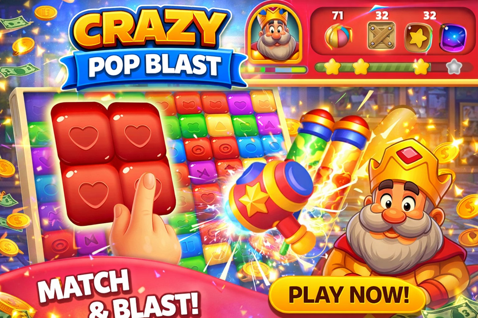 Crazy Pop Blast Unity Source Code source code